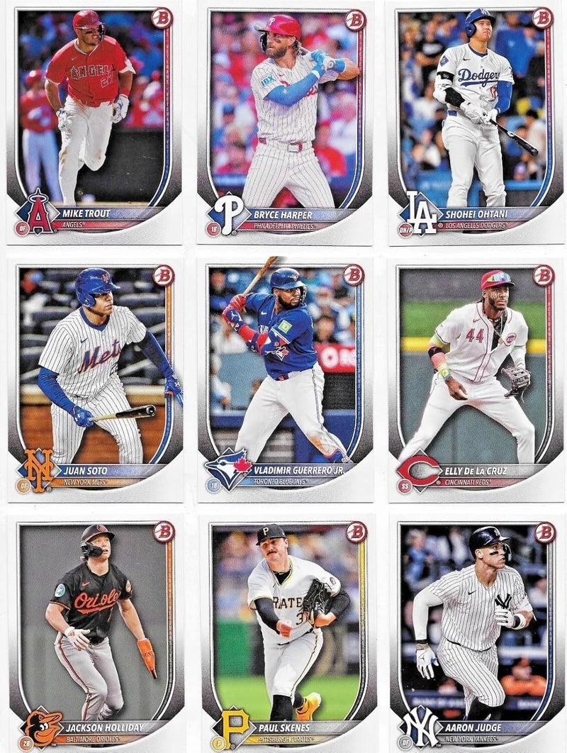 SCORE 2025 Bowman Baseball Series Complete Mint 250 Card Set made by Topps with Stars, Prospects and Rookie Cards - Image 1